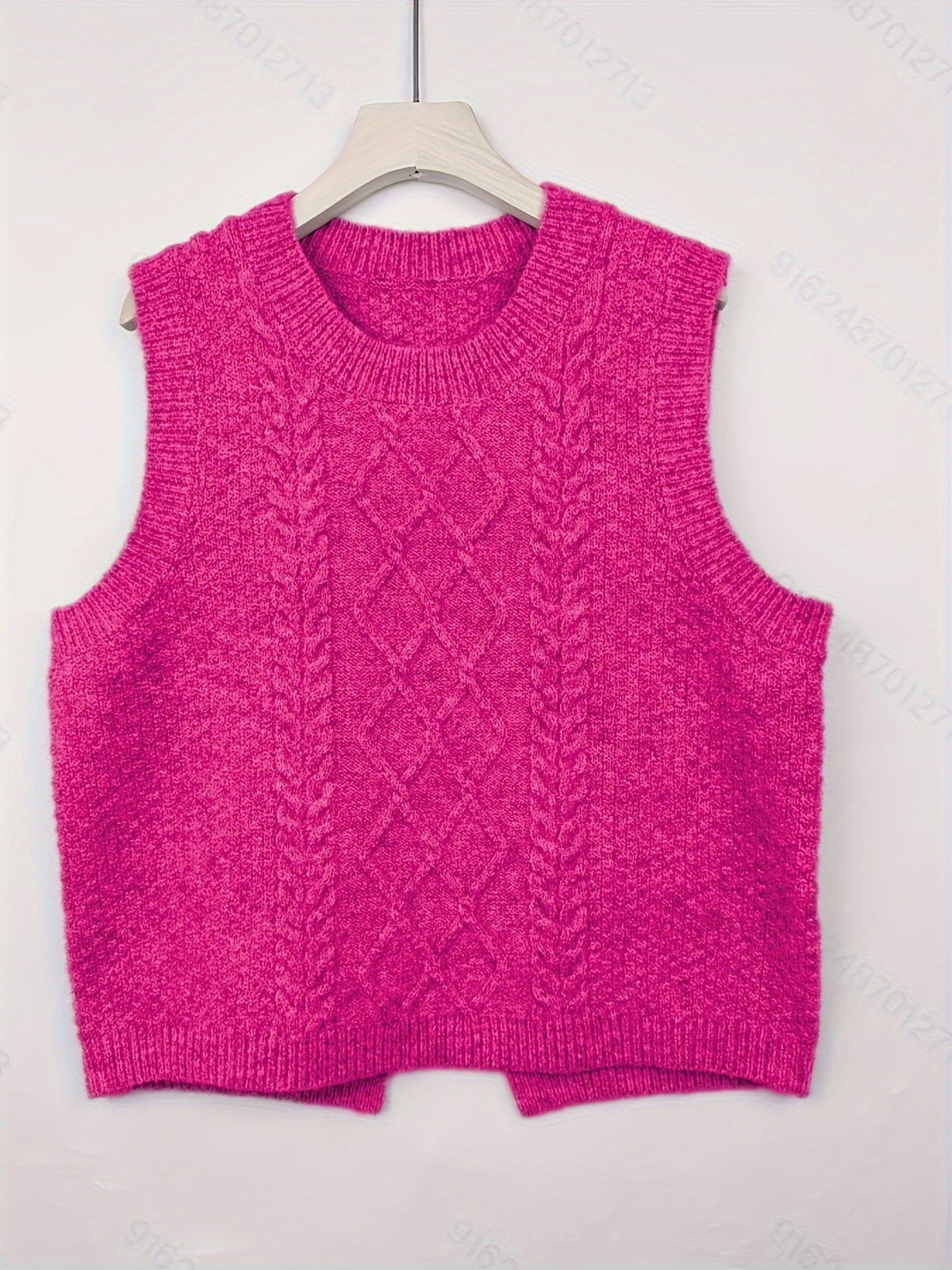 Pull sans manches en maille torsadée — Amielle Paris