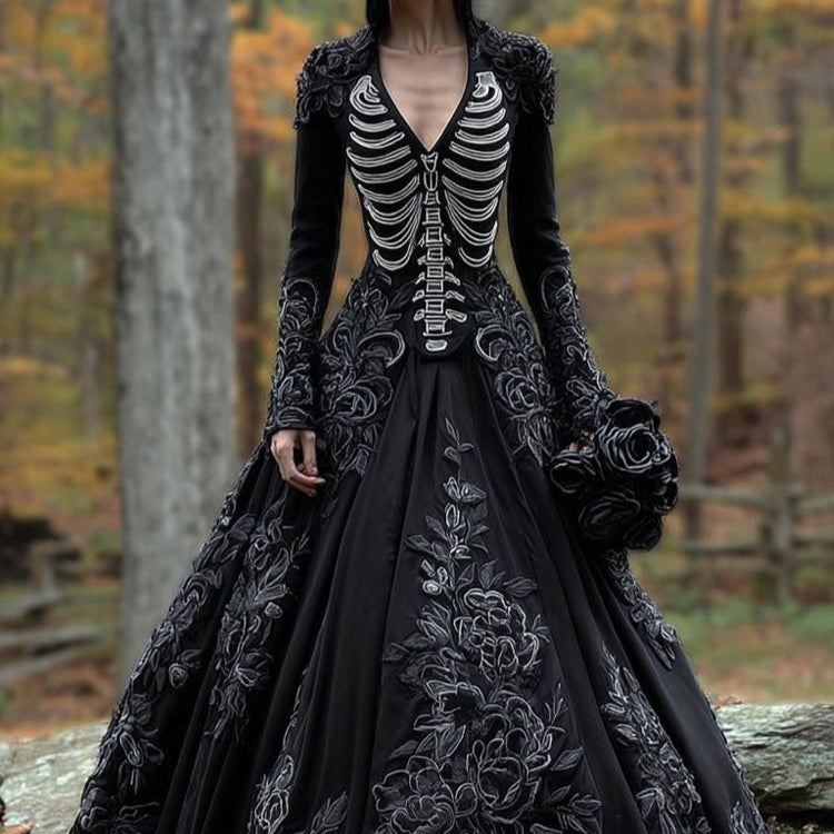 Bone Duchess — Robe longue squelette — vue 3