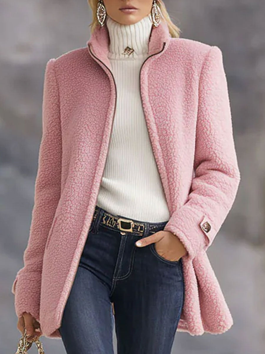 Veste en polaire zippée à col montant — Amielle Paris