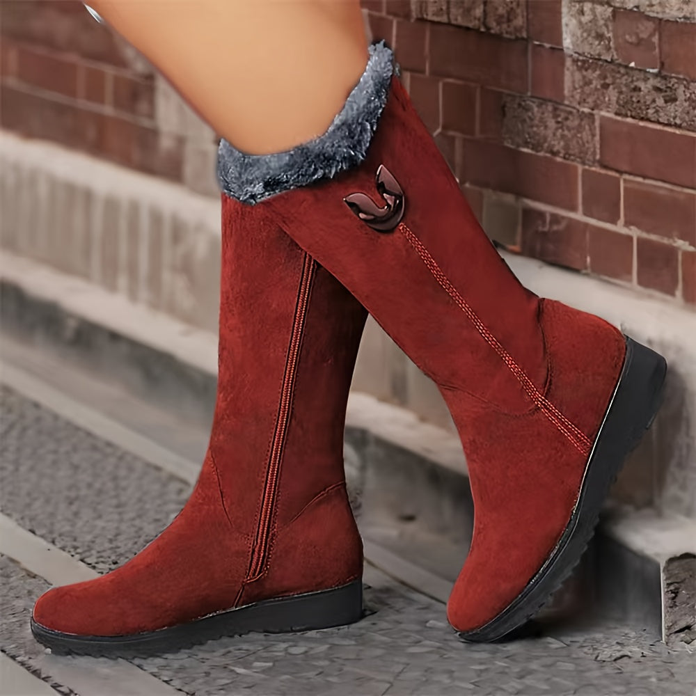 Bottes à revers en fausse fourrure — Amielle Paris