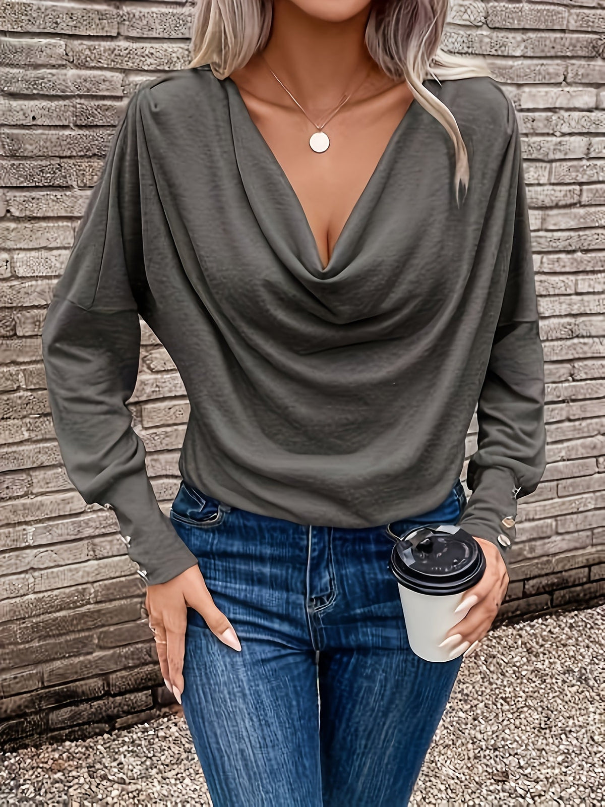 Roxane | Haut à col bénitier et poignets boutonnés — Amielle Paris