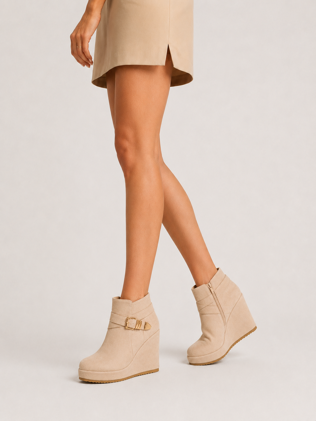 Bottines compensées à boucle Édith — Amielle Paris