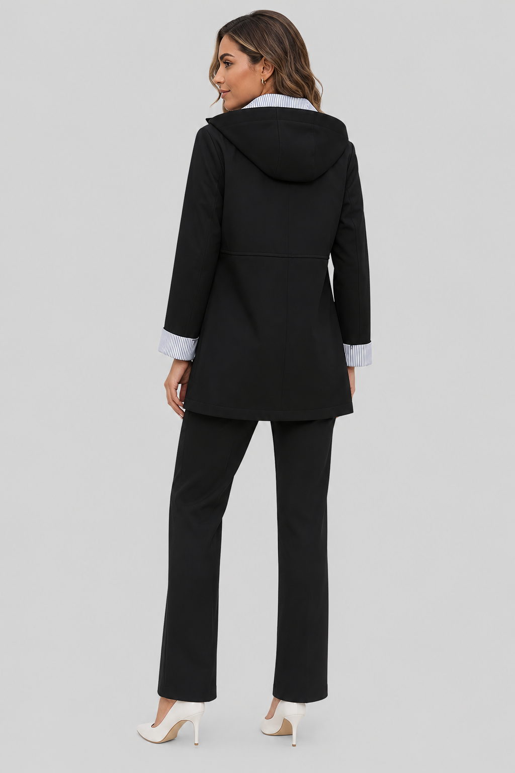 Elina — Parka mi-longue à taille ajustable — Amielle Paris