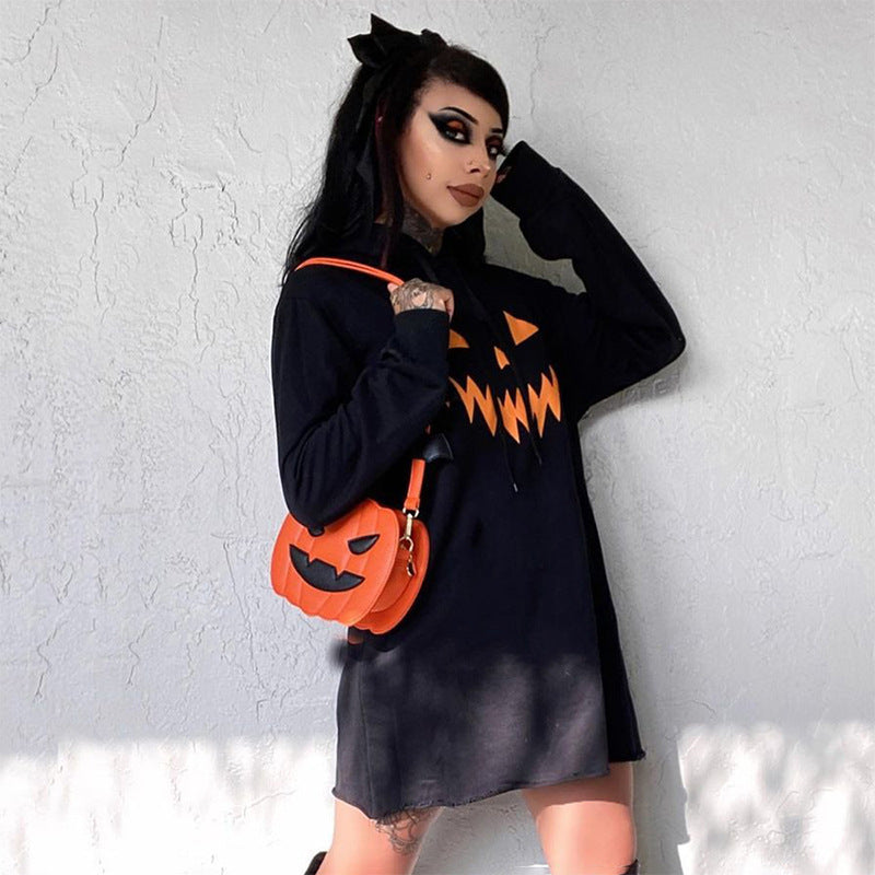 Little Boo — Robe sweat citrouille — vue 5