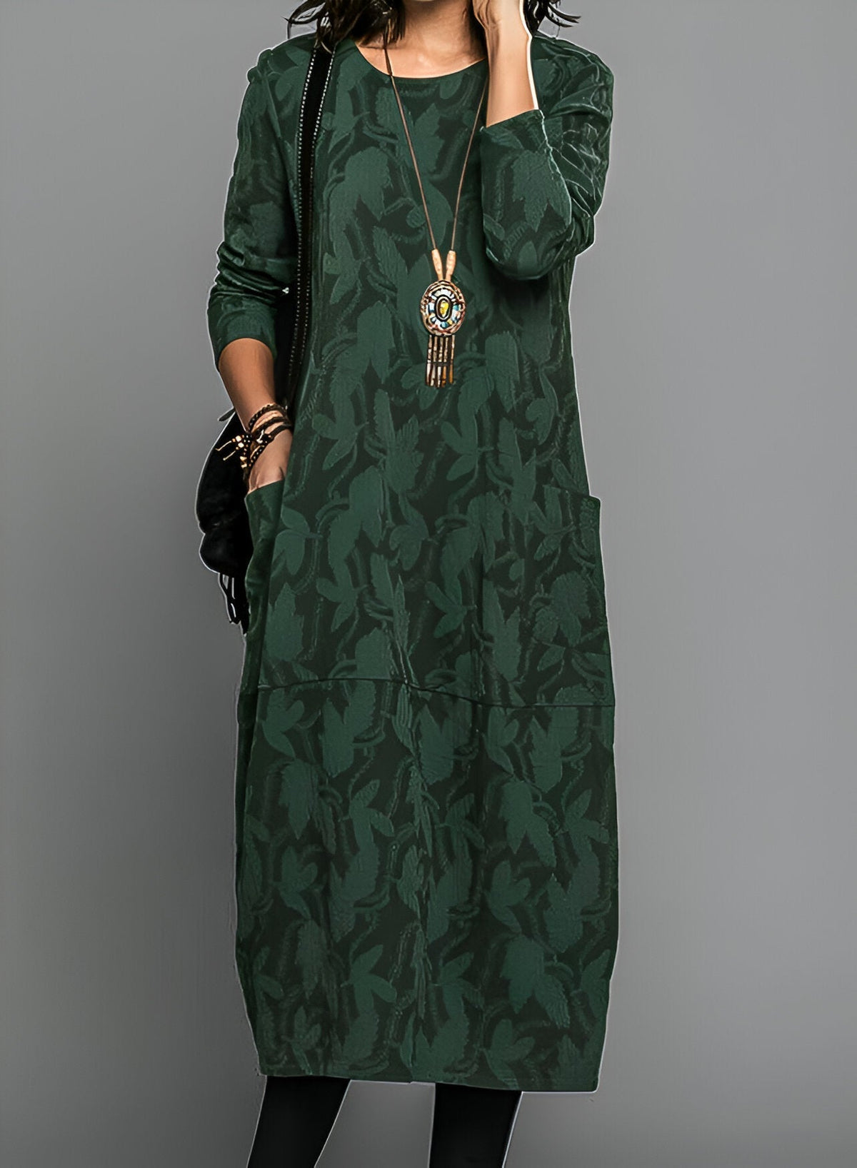 Paige — Robe longue à motif — Amielle Paris