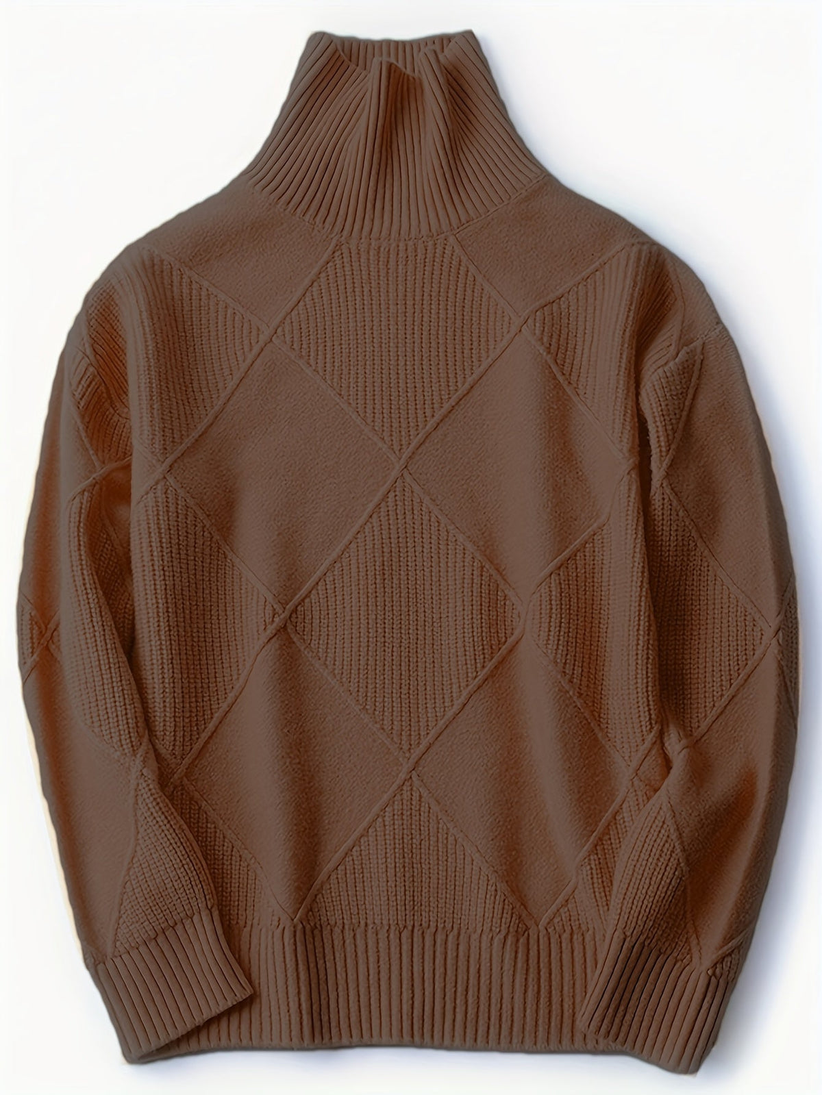 Pull à col roulé et maille à losanges — Amielle Paris
