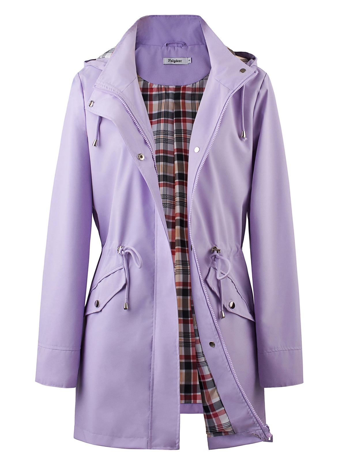 Parka doublée à capuche et taille à cordon — Amielle Paris