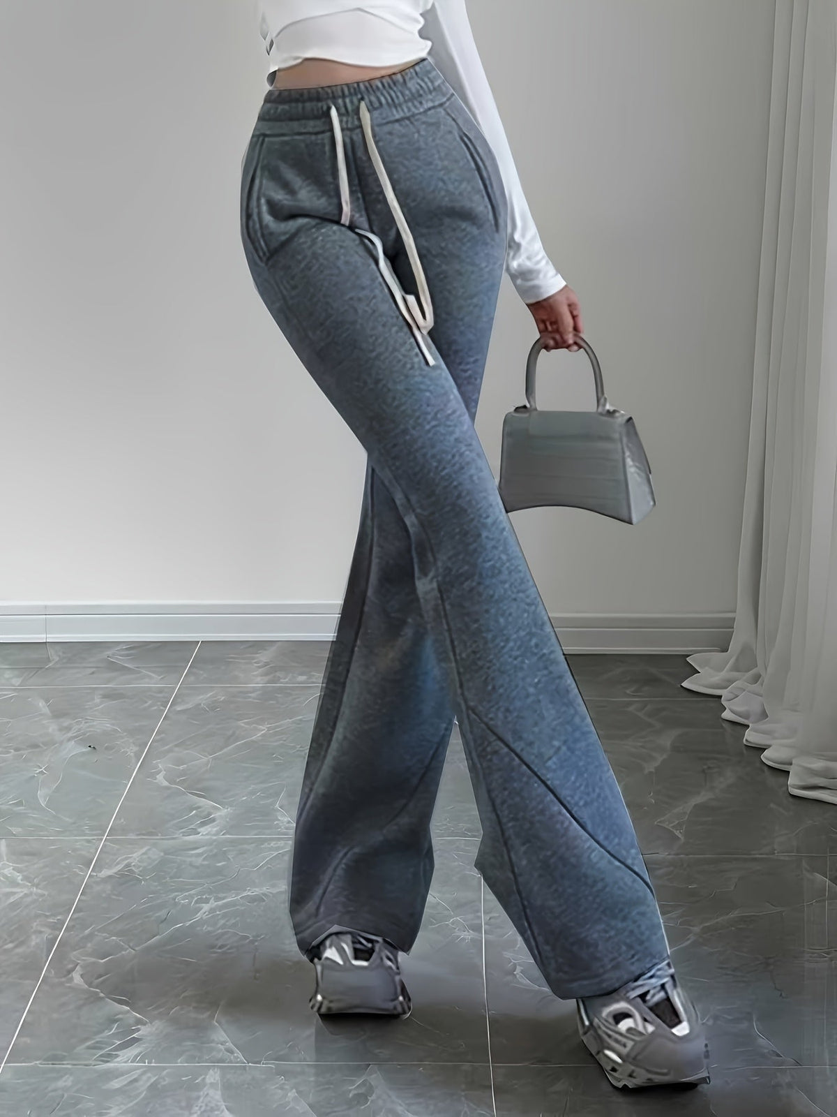 Pantalon évasé à taille haute — Amielle Paris