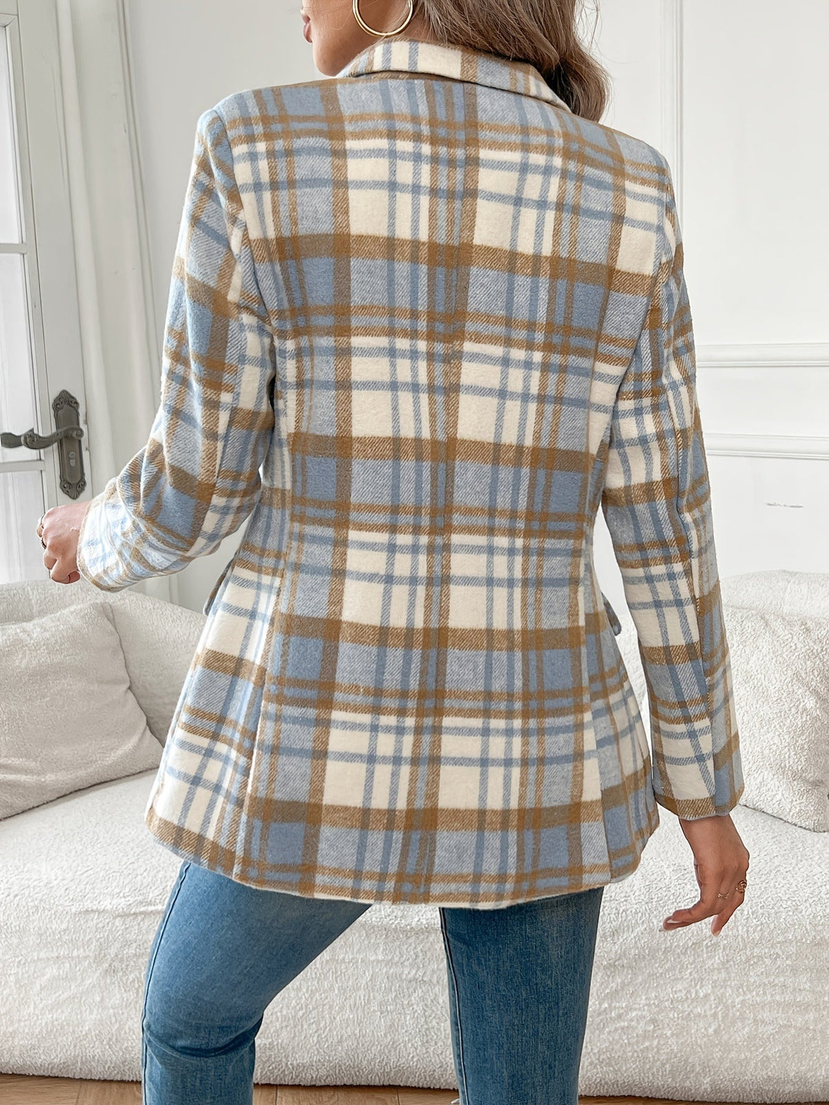 Béatrice | Blazer à carreaux et coupe tailleur — Amielle Paris