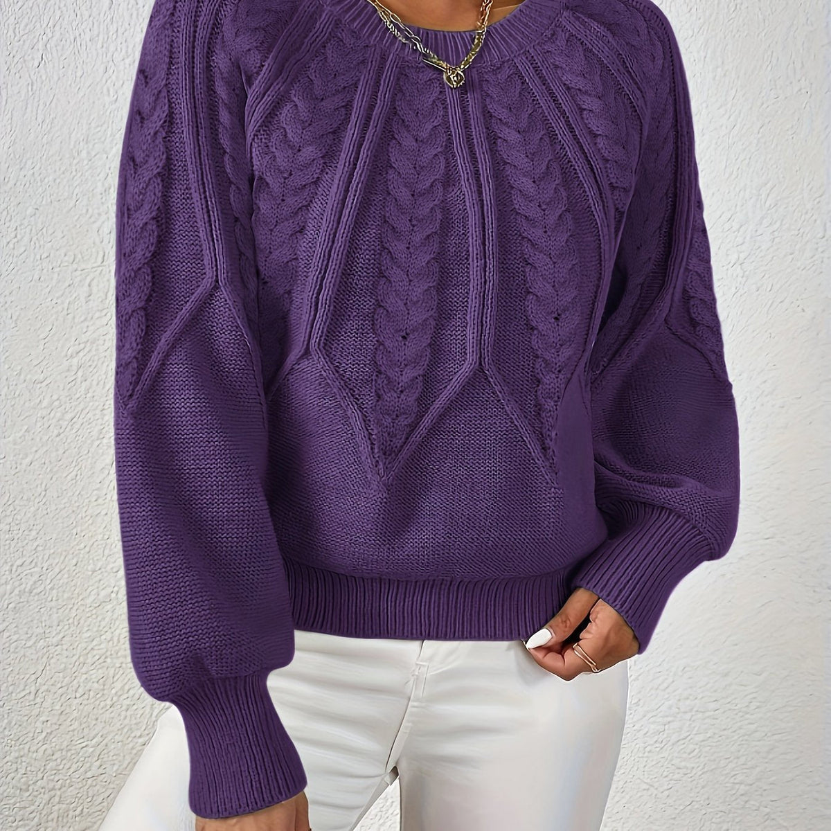 Pull torsadé à col rond Fabienne — Amielle Paris