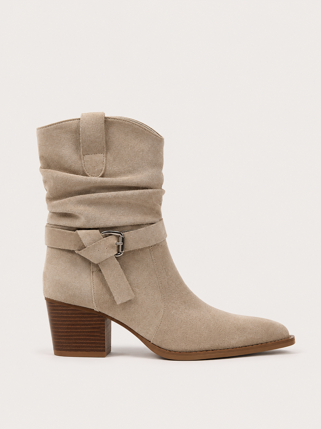 Bottines drapées à boucle Evira — Amielle Paris