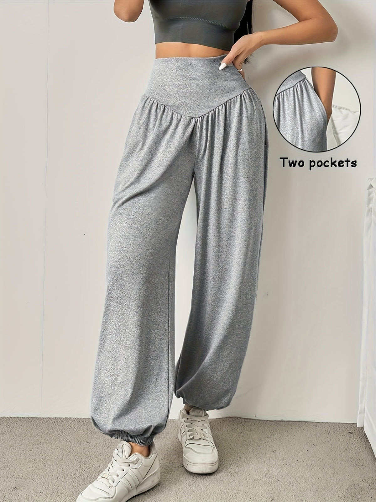 Pantalon large décontracté à taille haute — Amielle Paris
