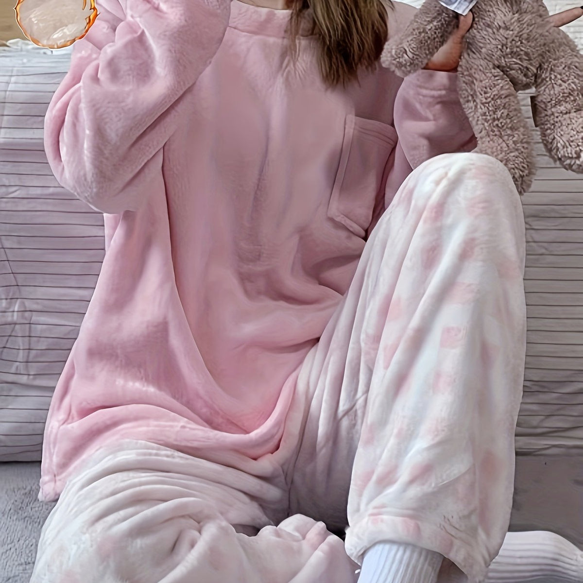 Ensemble d’intérieur deux pièces en polaire — Amielle Paris