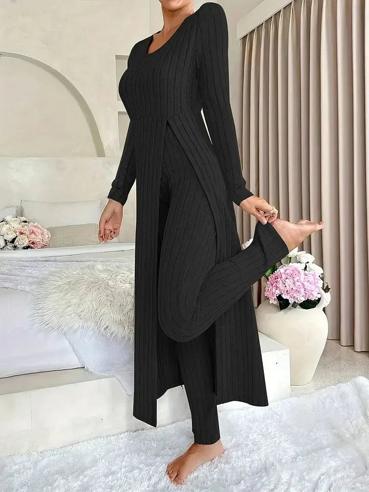 Bella — Ensemble robe côtelée et legging — Amielle Paris