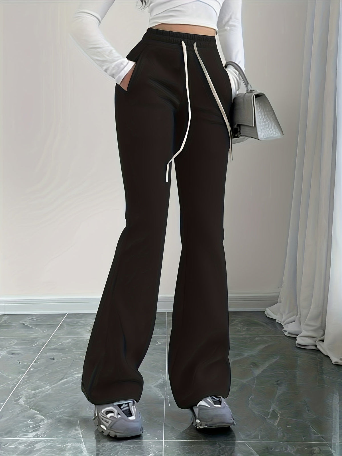 Pantalon évasé à taille haute — Amielle Paris