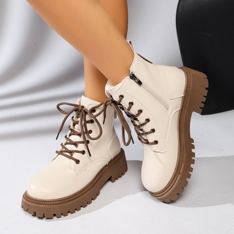 Lucienne | Bottes à plateforme et doublure fourrée — Amielle Paris