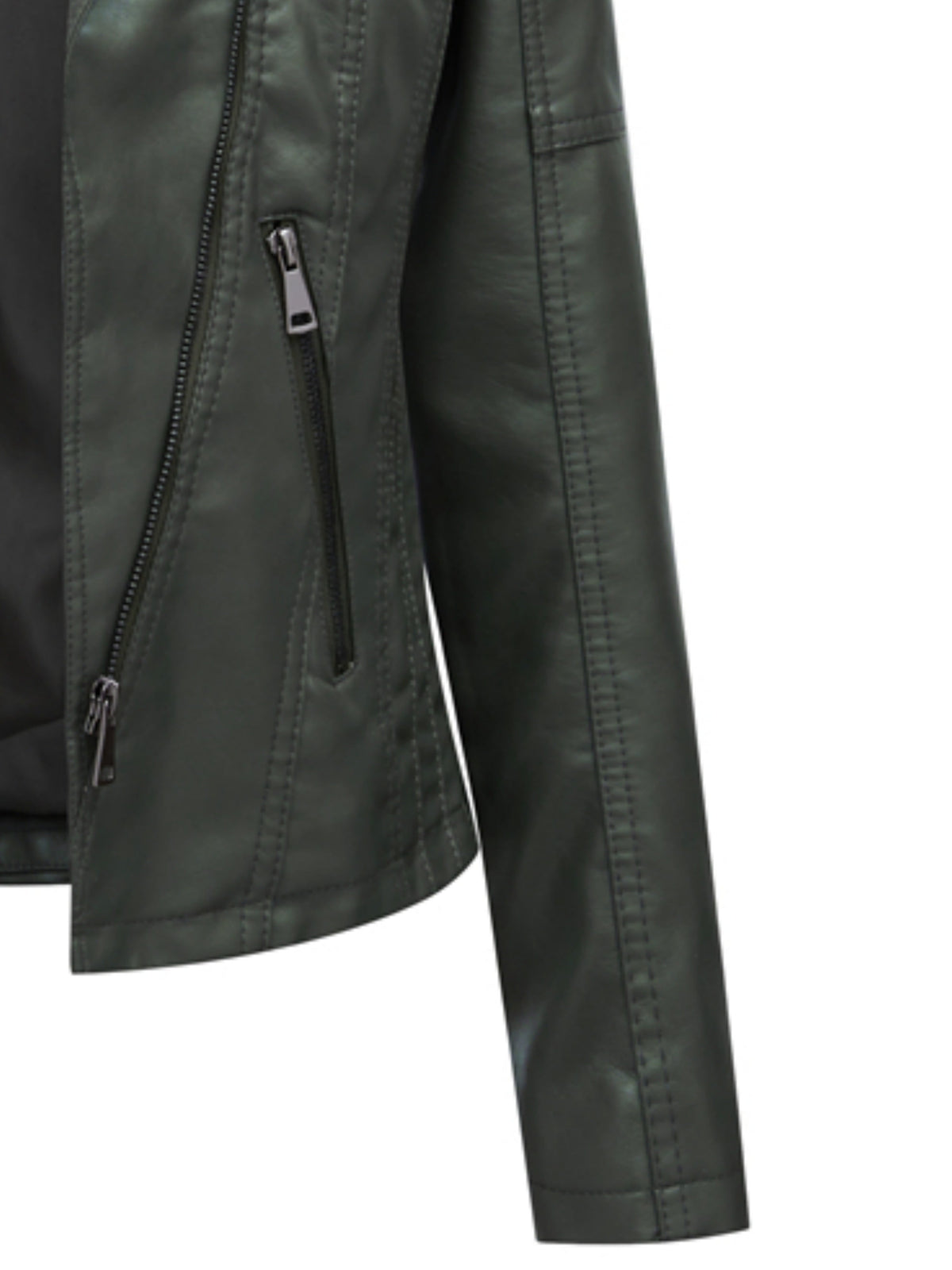 Nadia | Veste verte à détails zippés — Amielle Paris