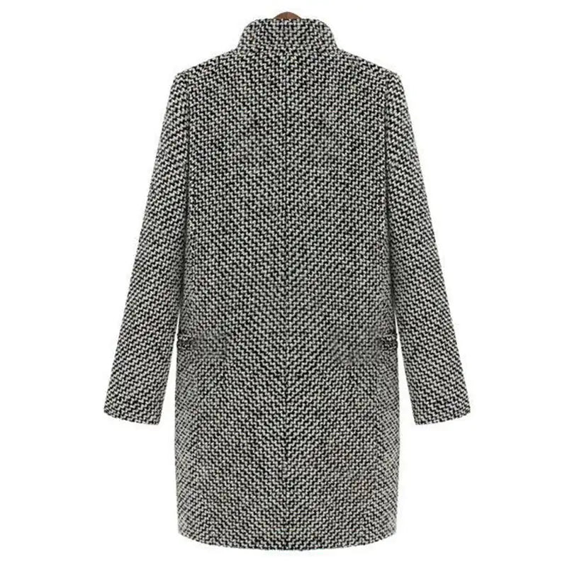 Paula — Manteau long texturé à coupe structurée — Amielle Paris
