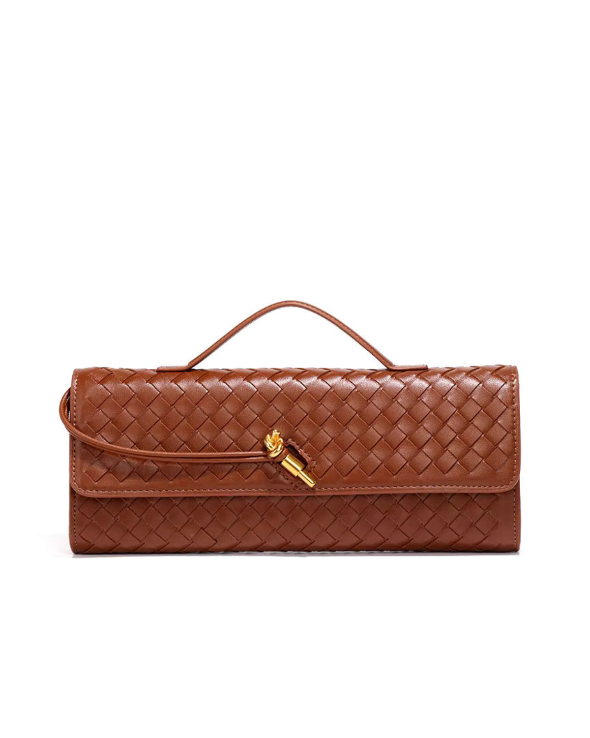 Pochette tressée à fermoir nœud — Olivia — Amielle Paris