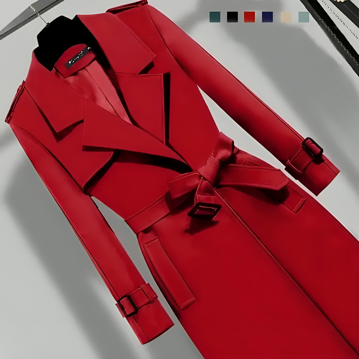 Amelia — Trench long à ligne ajustée — Amielle Paris
