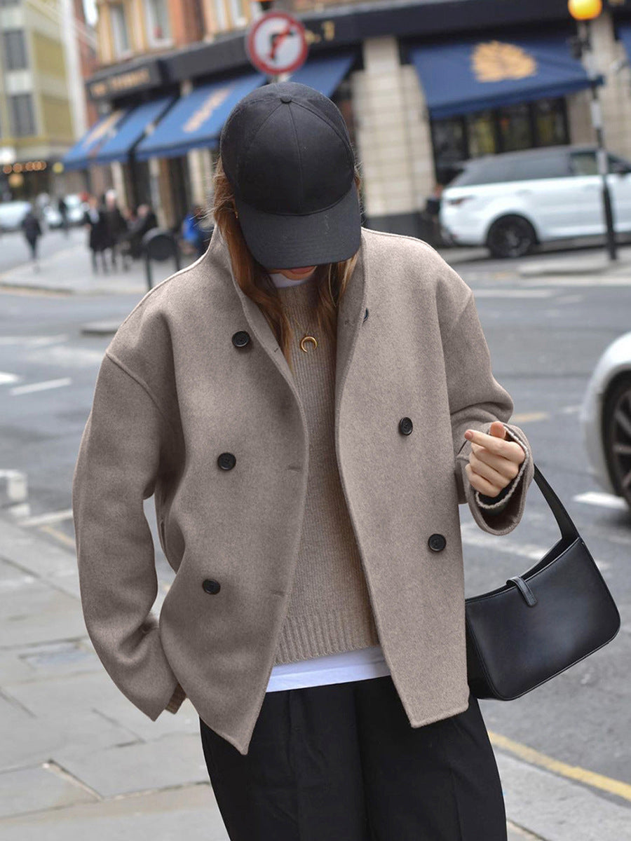 Nadia — Veste ample à col montant — Amielle Paris