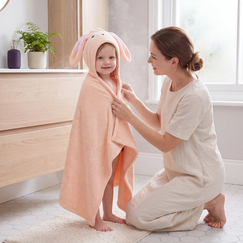 Peignoir enfant à capuche animaux — 0 à 6 ans — vue 1
