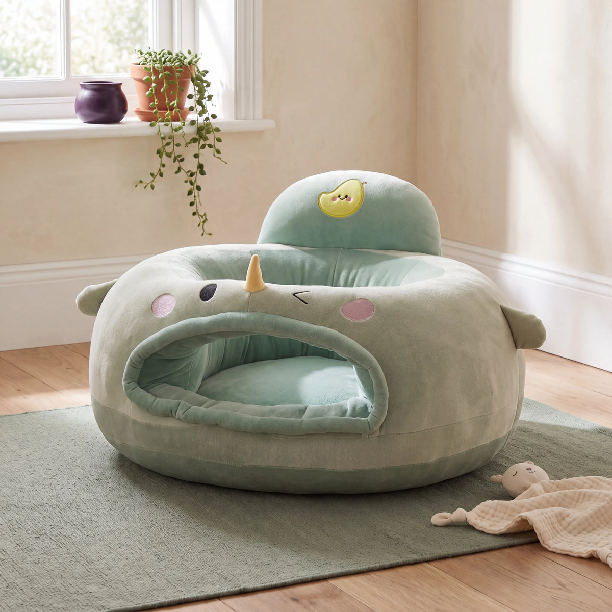 Fauteuil d’éveil bébé en peluche — 60 × 45 cm — vue 16