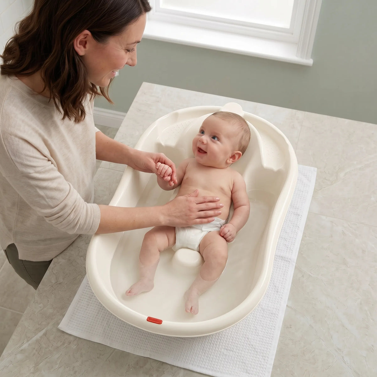 Baignoire bébé évolutive avec bouchon de vidange — vue 3