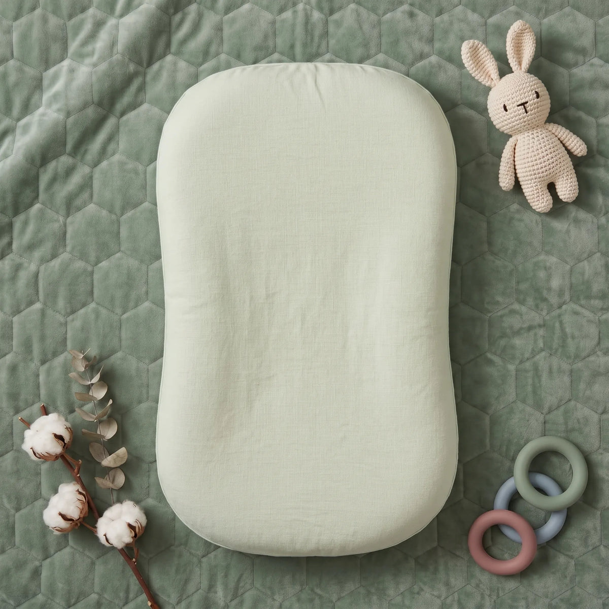 Coussin bébé en mousseline à bords rembourrés — vue 9