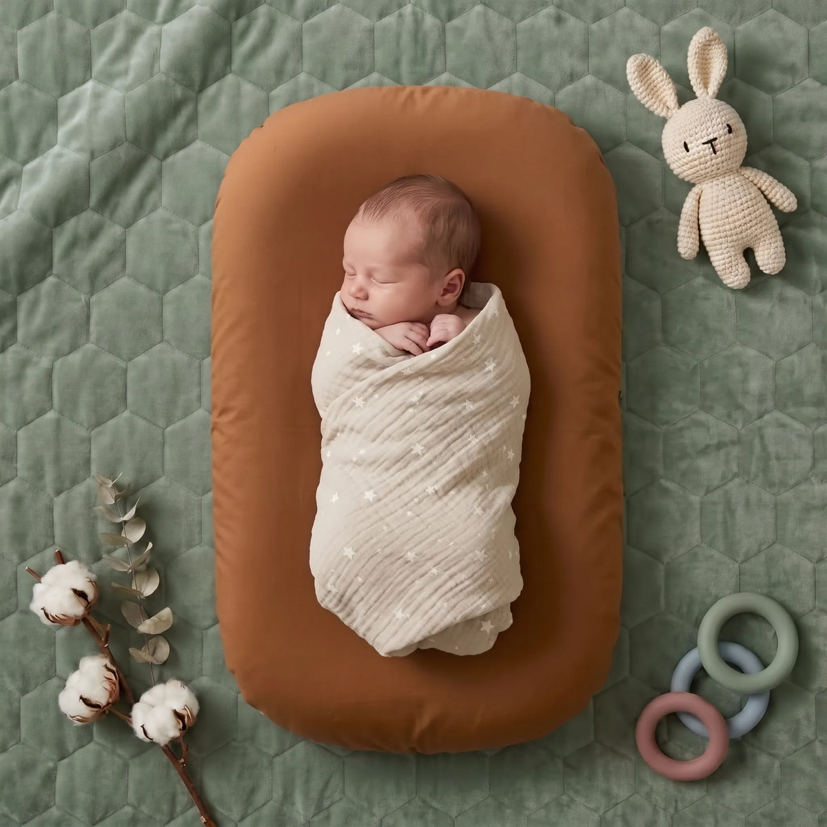 Coussin bébé en mousseline à bords rembourrés — vue 13