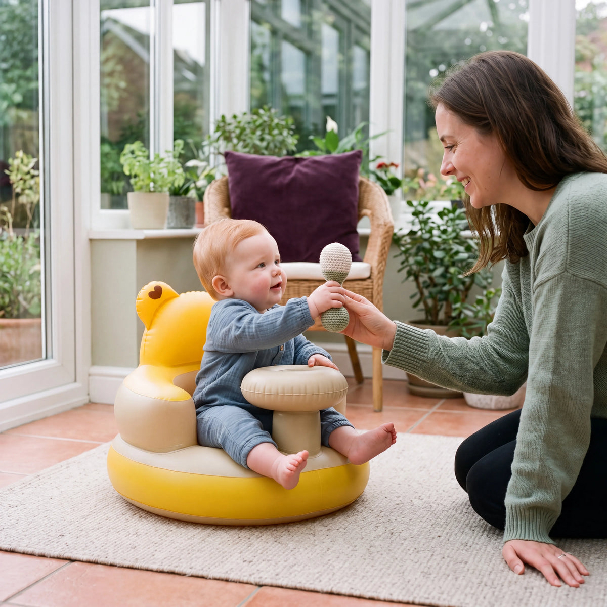 Siège gonflable bébé ours avec tablette — vue 2