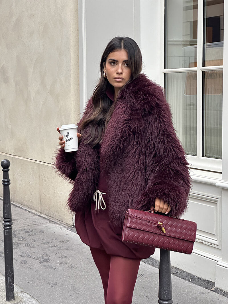 Pochette tressée à fermoir nœud — Olivia — Amielle Paris