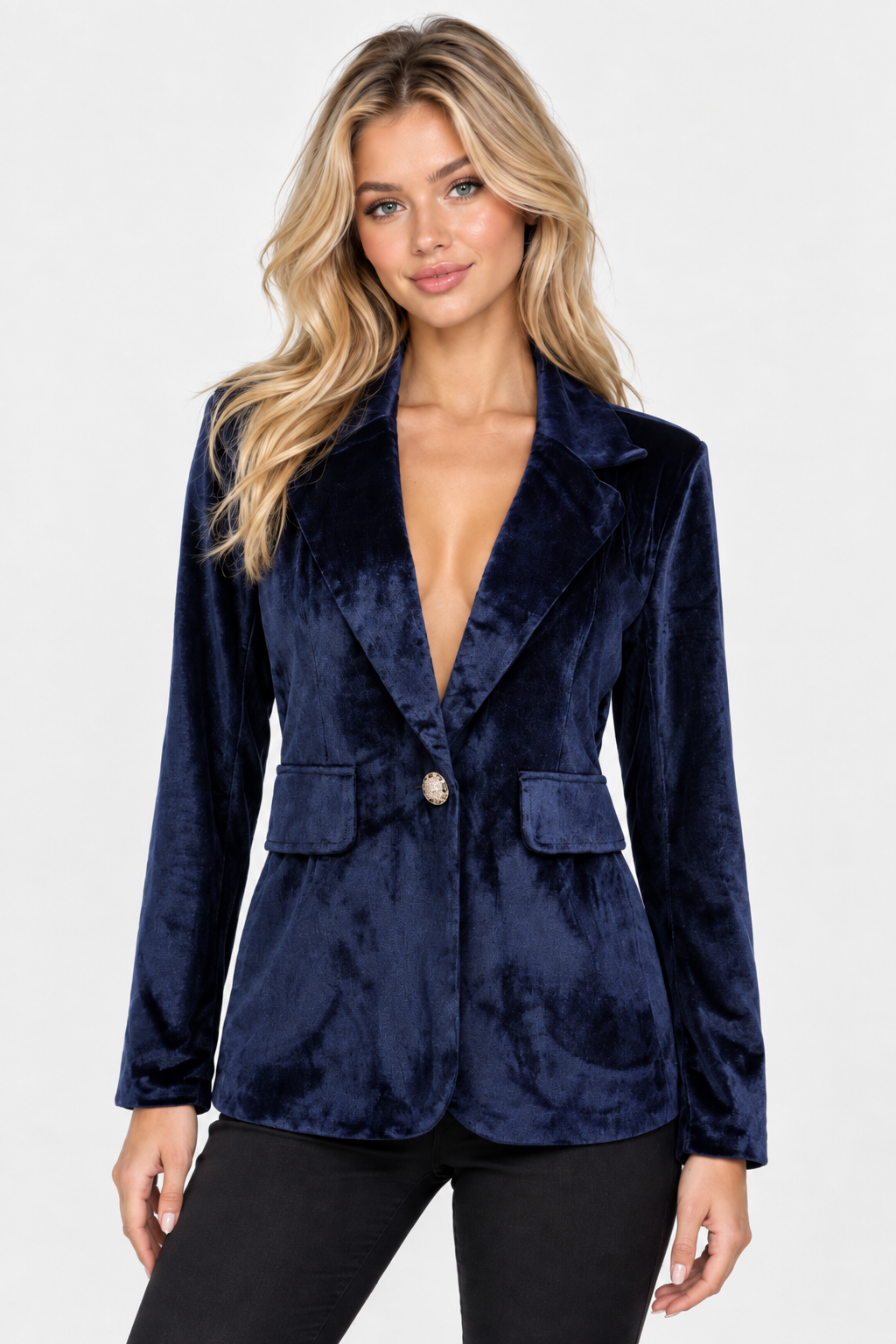Blazer en velours à un bouton — Amielle Paris