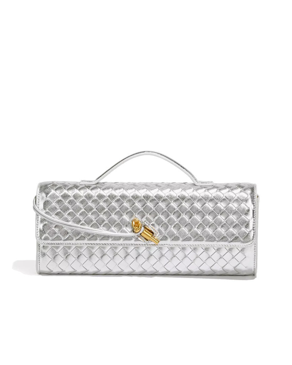Pochette tressée à fermoir nœud — Olivia — Amielle Paris