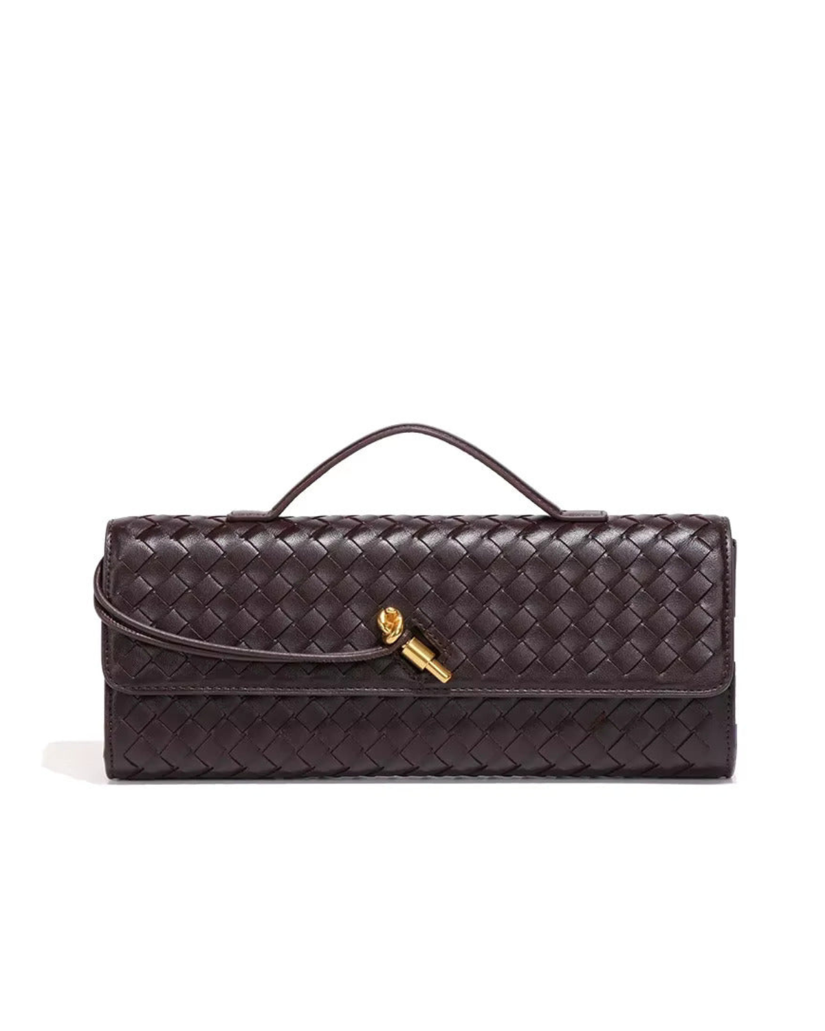 Pochette tressée à fermoir nœud — Olivia — Amielle Paris