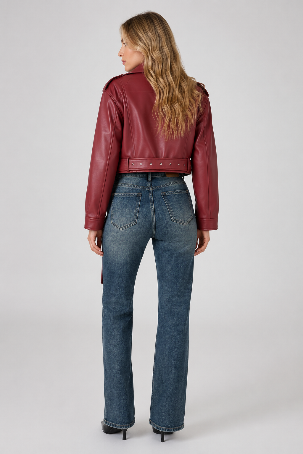 Sylvie — Veste biker ample effet cuir — Amielle Paris