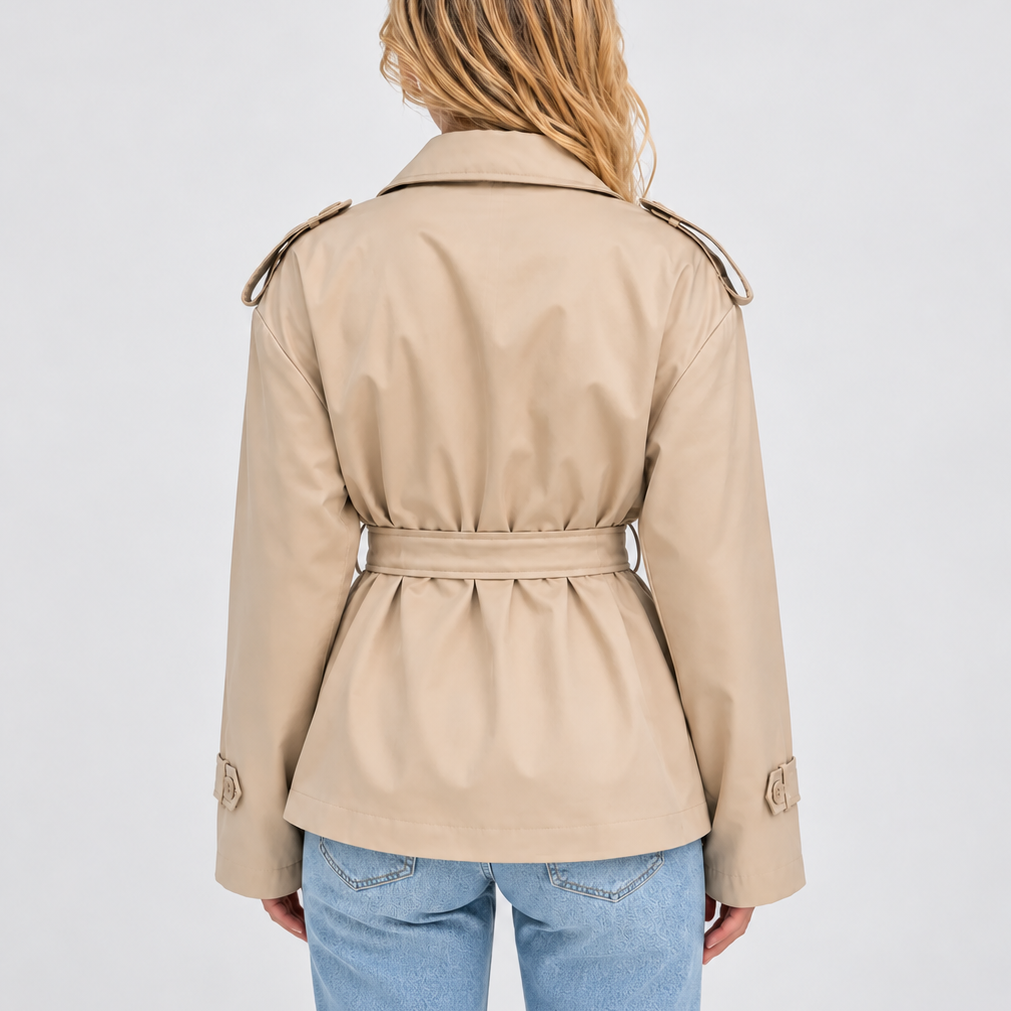 Trench court croisé avec ceinture — Amielle Paris