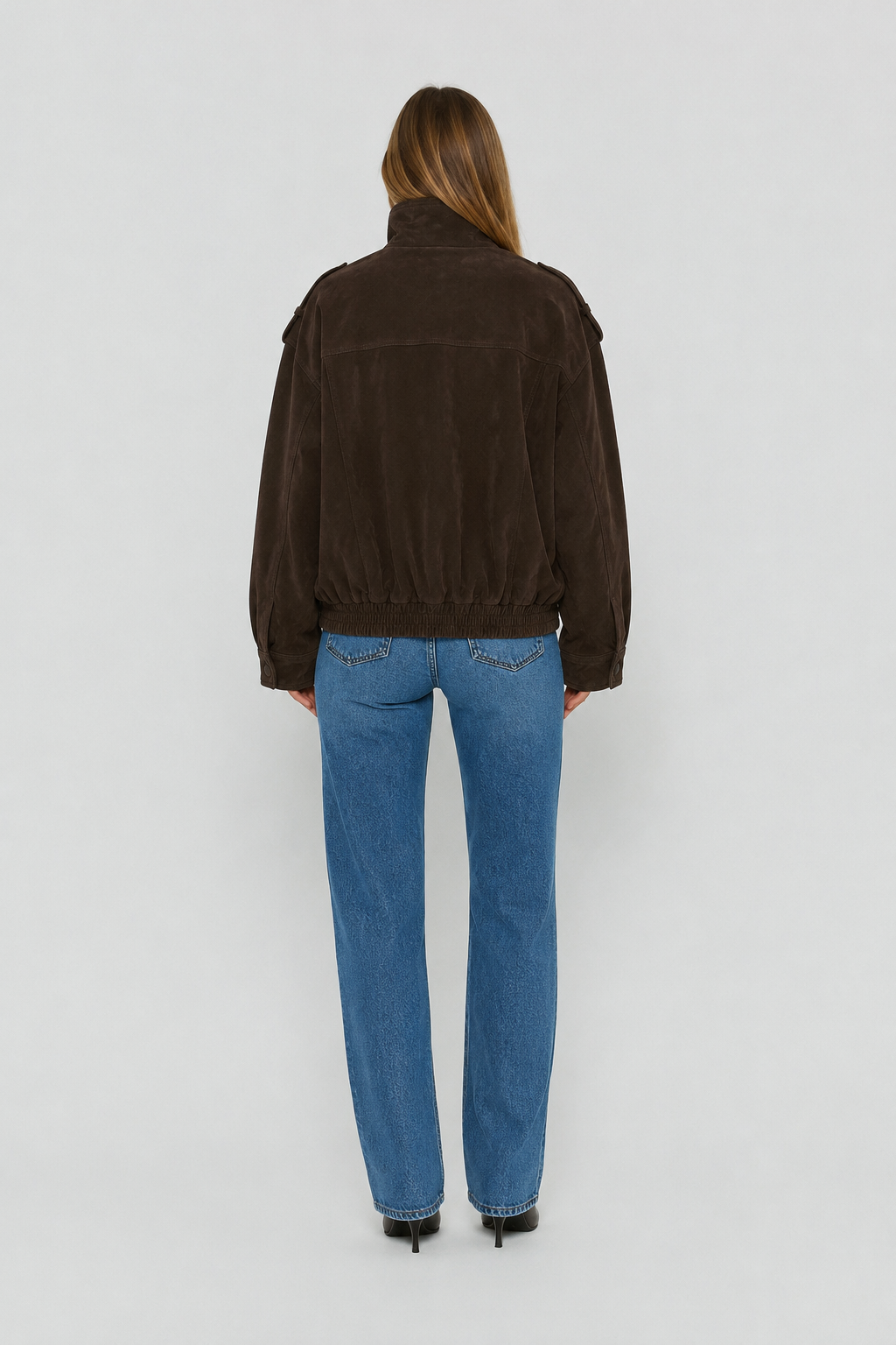 Élise — Veste cargo en suédine — Amielle Paris