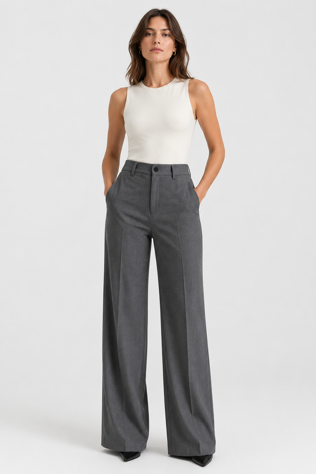 Jean cargo large taille haute — Kima — Amielle Paris