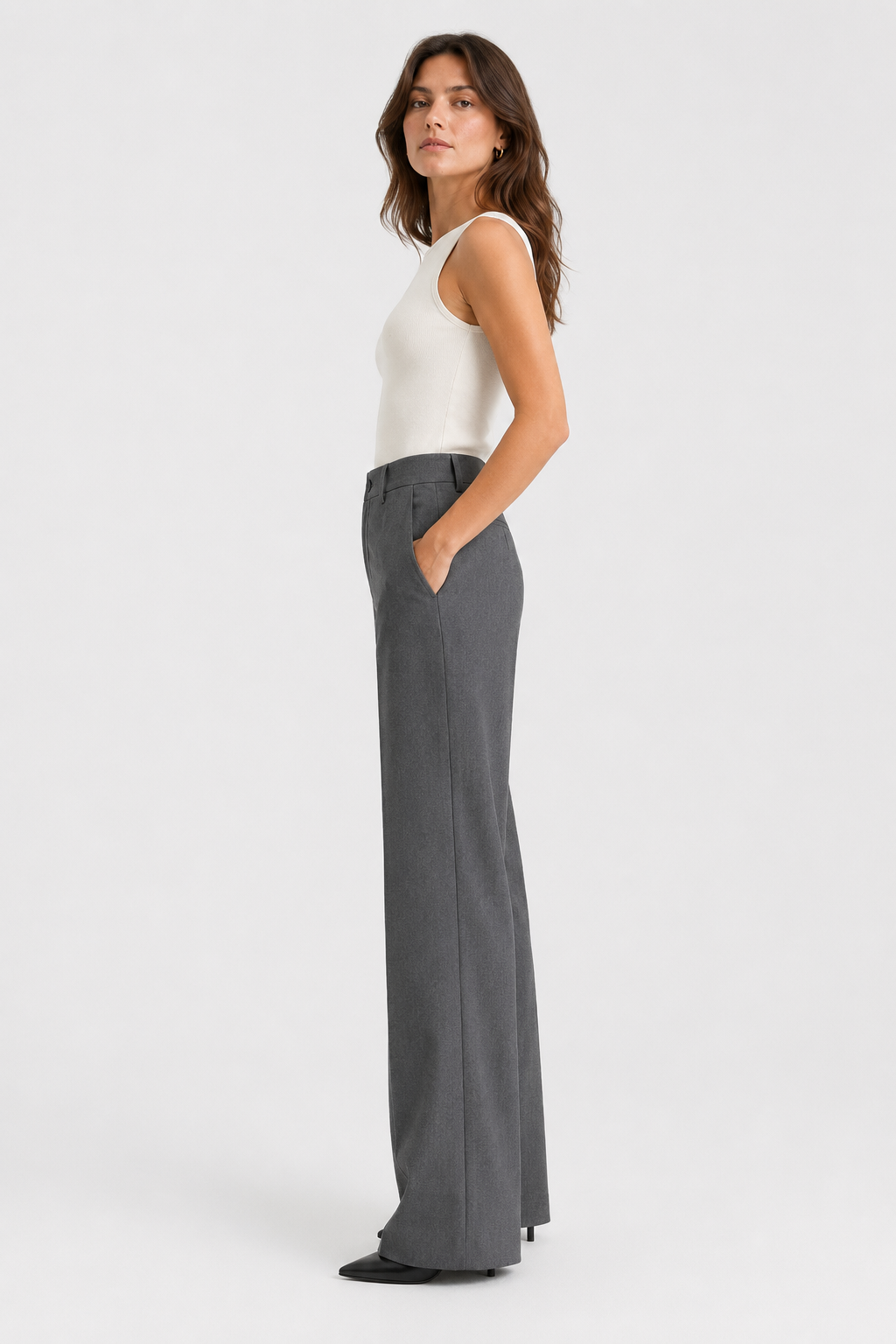 Jean cargo large taille haute — Kima — Amielle Paris