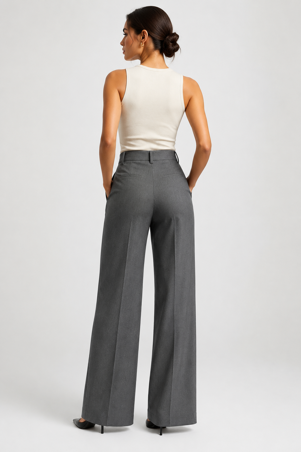 Jean cargo large taille haute — Kima — Amielle Paris
