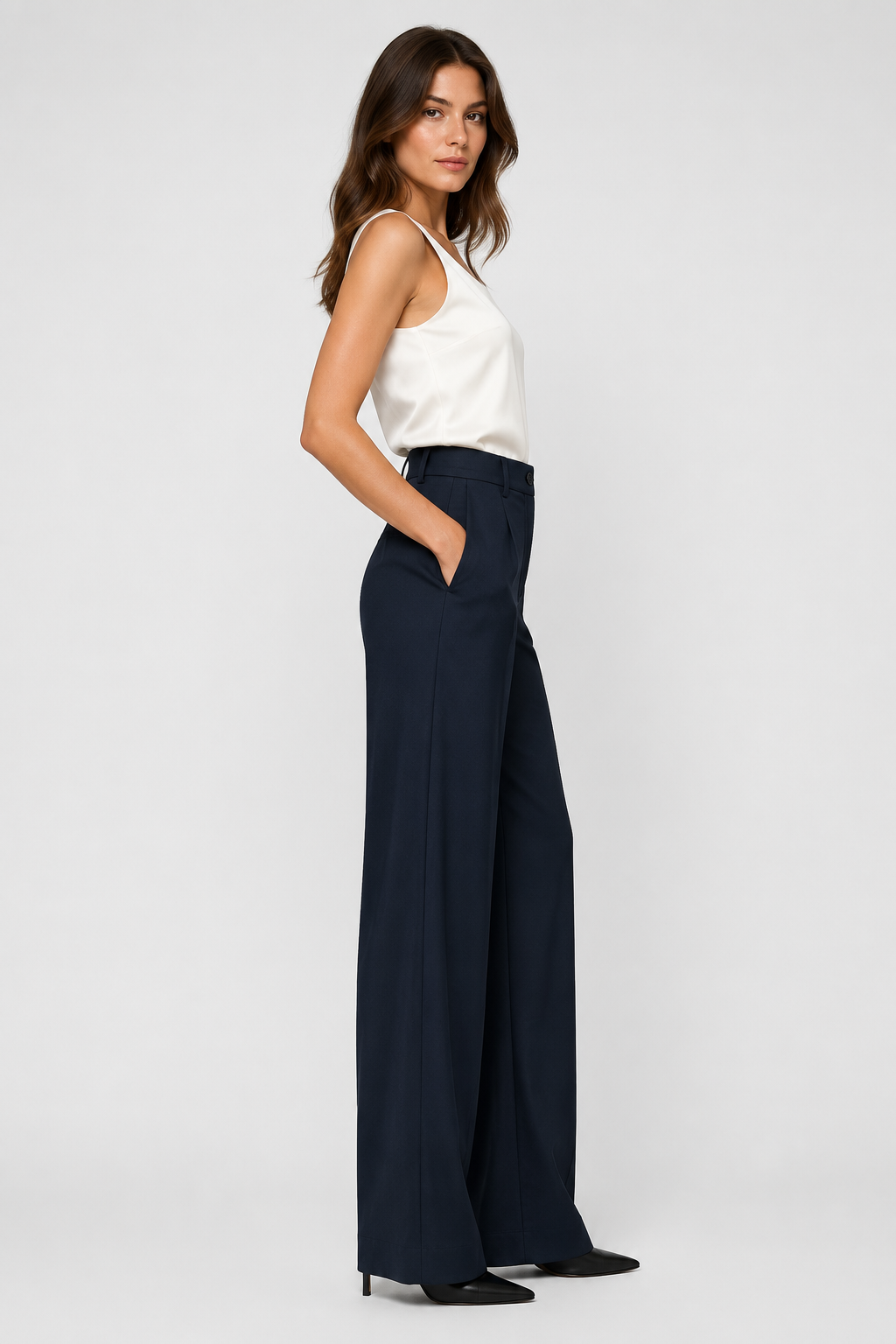 Jean cargo large taille haute — Kima — Amielle Paris