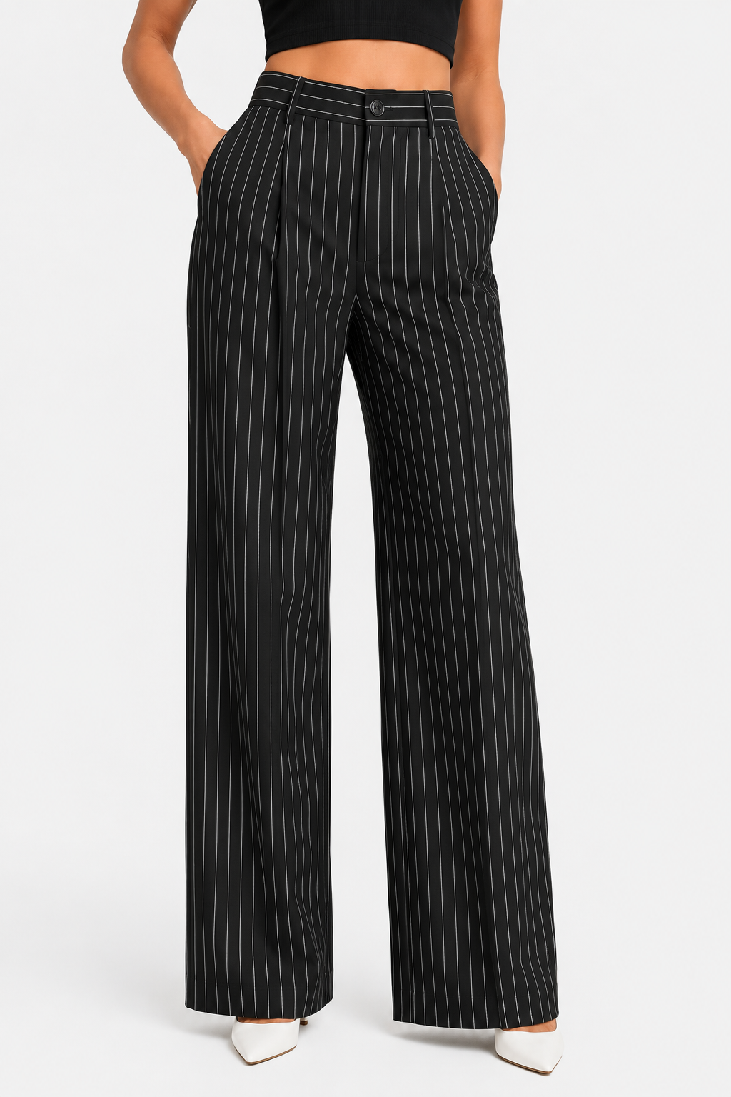 Pantalon large à rayures — Emma — Amielle Paris