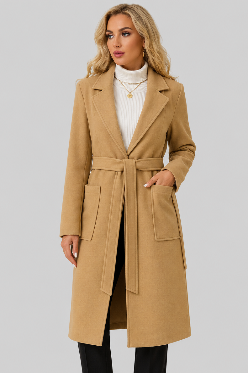 Manteau long ceinturé — Lola — Amielle Paris