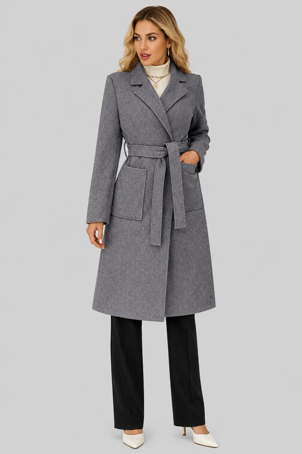 Manteau long ceinturé — Lola — Amielle Paris
