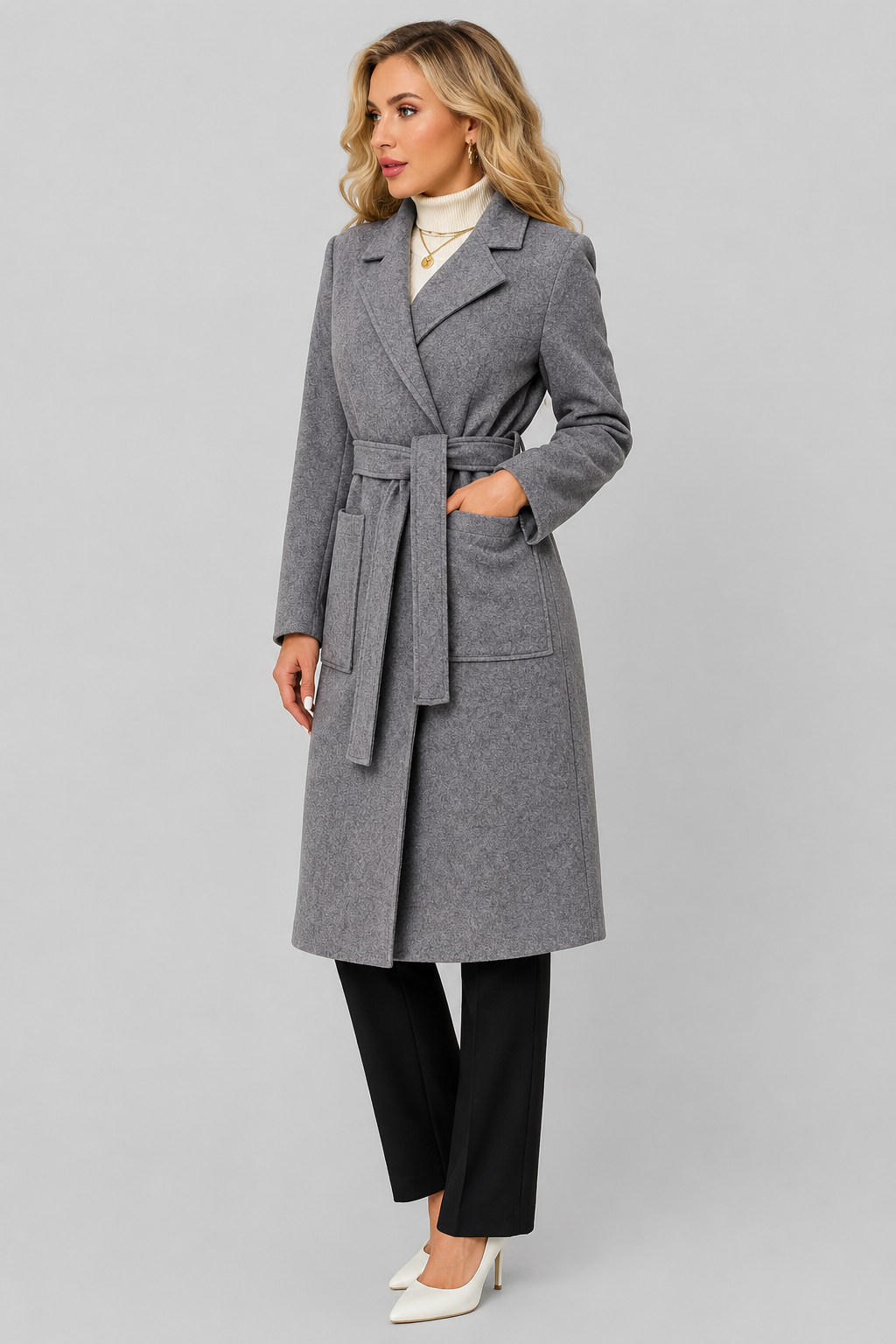 Manteau long ceinturé — Lola — Amielle Paris