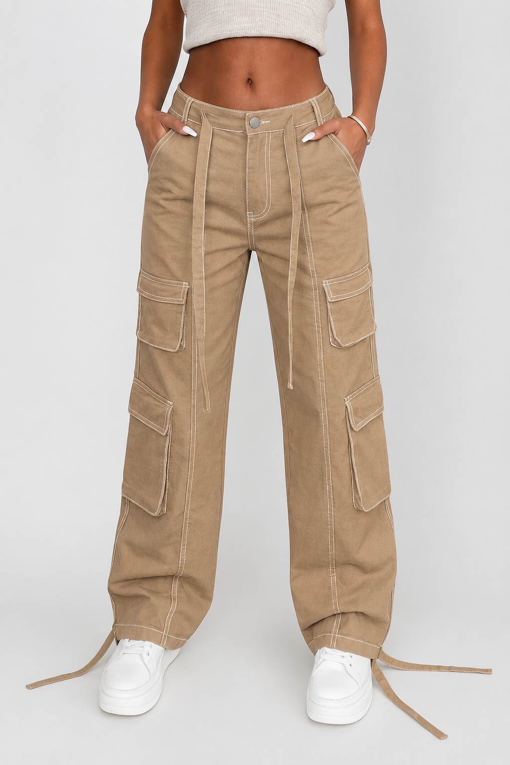 Pantalon cargo ample — Léa — Amielle Paris