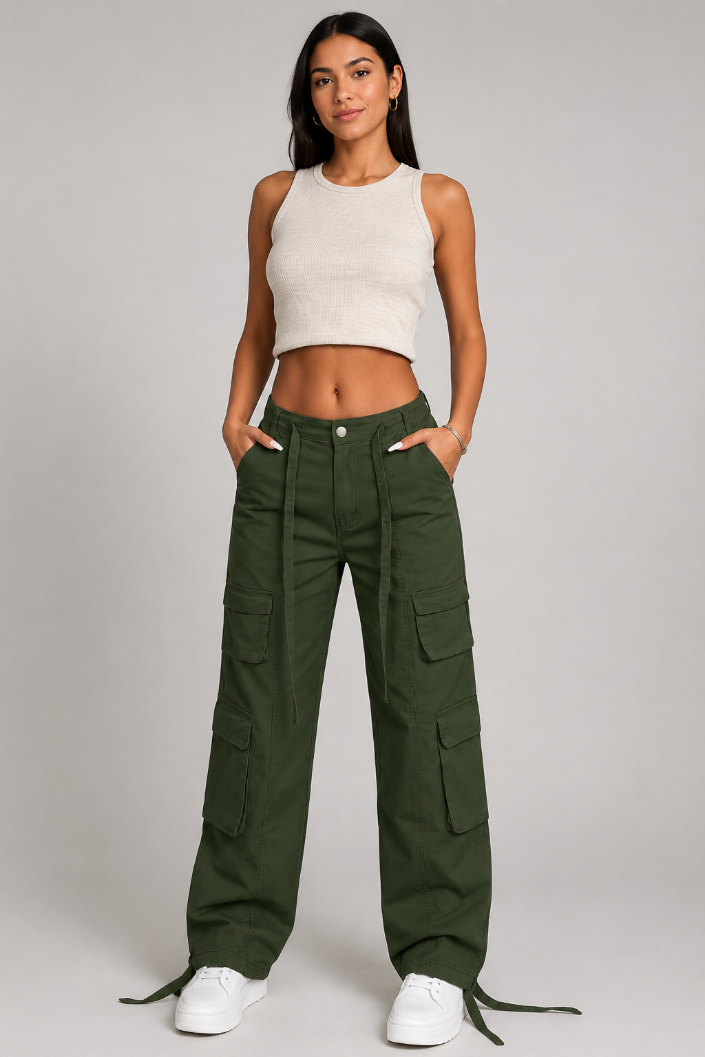 Pantalon cargo ample — Léa — Amielle Paris