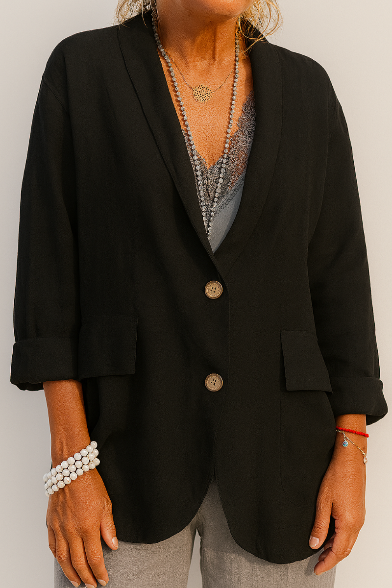 Audrey — Blazer ample à encolure en V — Amielle Paris