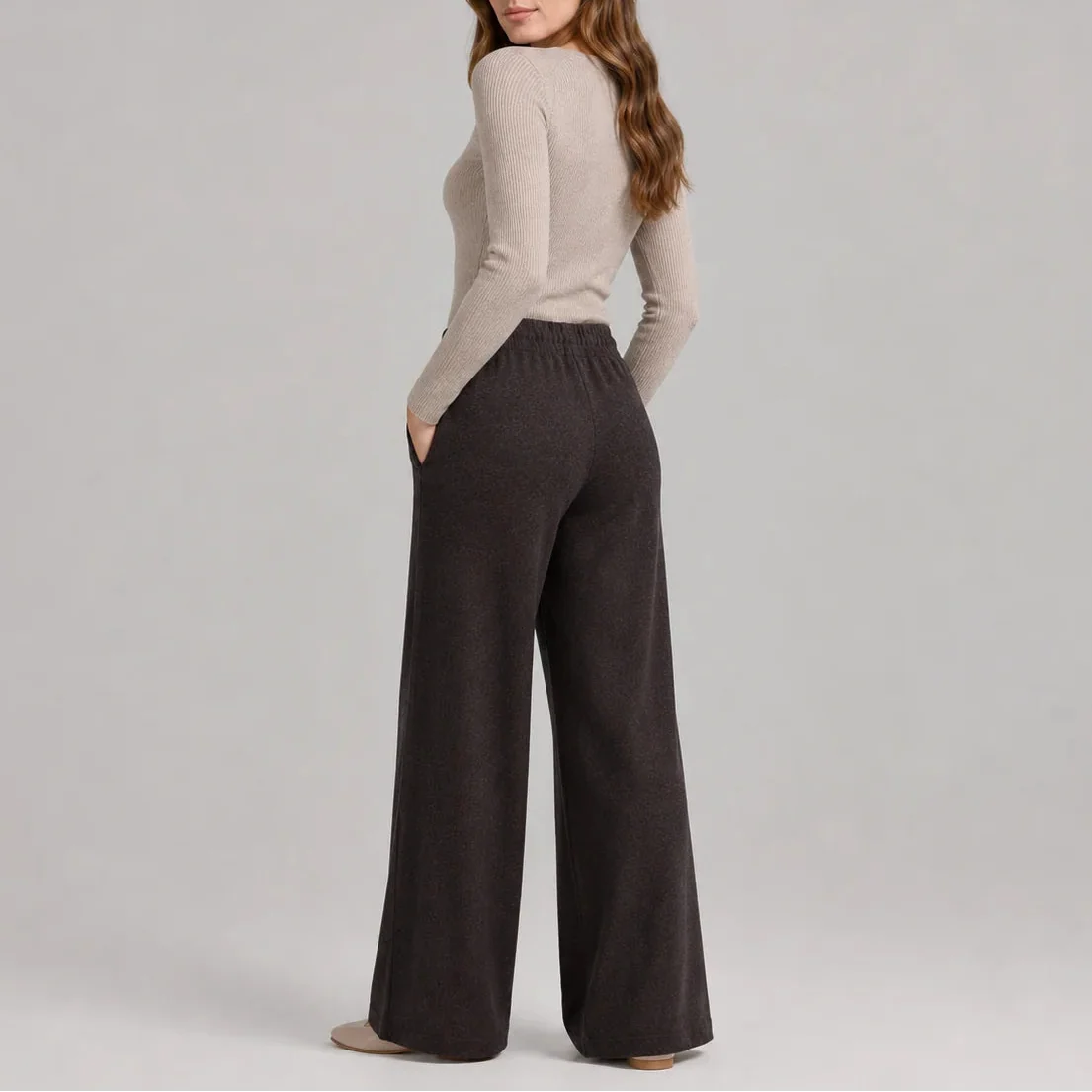 Pantalon large à cordon et poches latérales — Amielle Paris